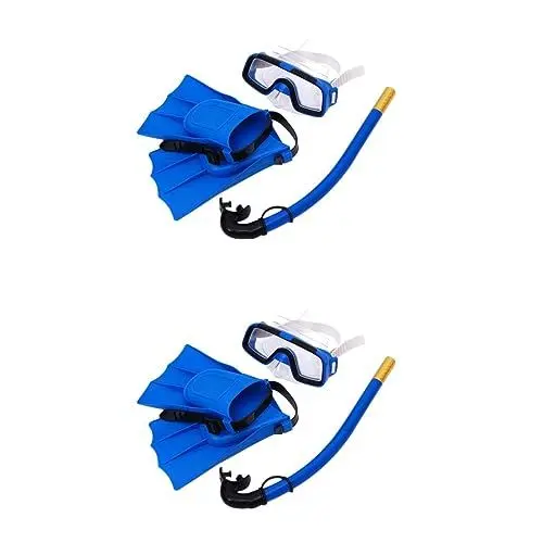 Produktbild: BESPORTBLE 2-teiliges Tauchmasken-Set Bequem Für Jungen Und Mädchen Schnorchel Und Flossen Taucherbrille Für Jungen Und Mädchen Für Den Familienurlaub