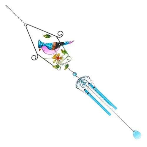 Produktbild: BESPORTBLE Vogel-Anhänger Outdoor-Deko Windspiele für Kinder Retro-Windspiele Windglocken Glocke Windspiele Vögel Windspiel kleines Windspiel Glockenspiel aus Metall alte Glocken Eisen Blue