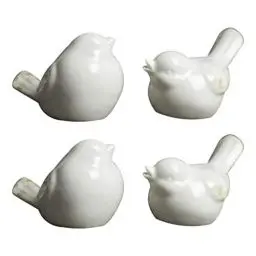 Produktbild: BESPORTBLE Vogel Figuren Keramik Weiß Vögel 4 Stück Porzellan Statue Mikrolandschaft Puppenhaus Feengarten Bonsai Schreibtisch Desktop Ornamente Ostern Frühling Party Büro Zuhause Dekoration