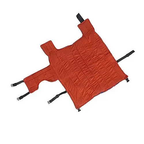 Produktbild: BESPORTBLE Wadenweste aus Fleece Schaf Kostüm warme Jacken Winter-Schaf-Deckenmantel wärmende Weste Kuhmäntel Cow Costume Kuh Weste Kalbsmantel für Vieh wasserdichte Wadenweste Flanell Orange