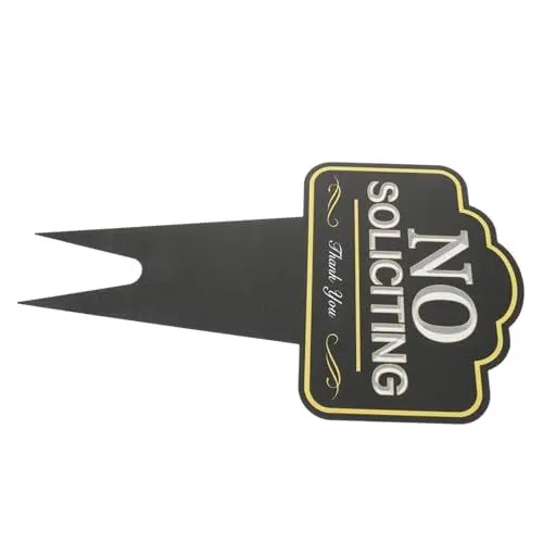 Produktbild: BESPORTBLE Kein Hausieren Hofschild Mit Erdspieß Metall Warnschild Für Garten Home Office