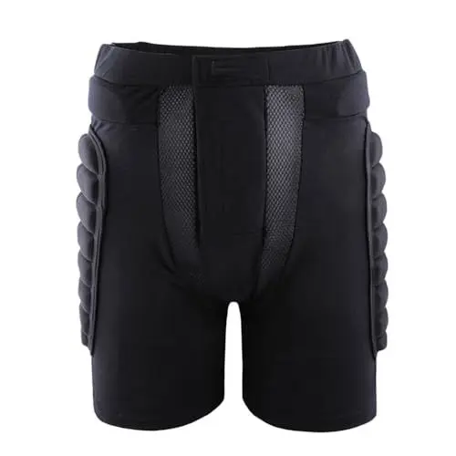 Produktbild: BESPORTBLE Workout-Shorts Kinder-Shorts Gepolsterte Shorts Kurze Hockey-Hose Kurze Hüfthose Ski-Jupon-Skate-Reithose Hockey-Hose Schutzausrüstung Gesäß-Skihose 3D-Schwarz