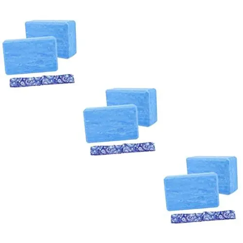 Produktbild: BESPORTBLE Yogagurte 3 Sätze Yoga Brick Stretch-Bänder Yoga-Stein tanzender Zugziegel Yoga-Block Tanzblock Yoga-Zubehör Tarnung Stretch-Gürtel Kopfkissen Ausrüstung Fitness Bahn Eva