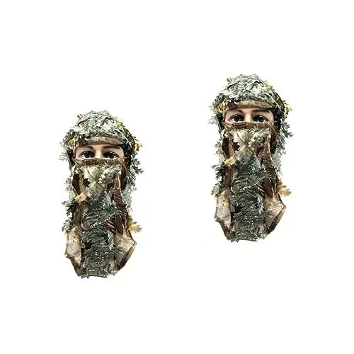 Produktbild: BESPORTBLE 2 Stück Atmungsaktive Camouflage- Dünner Abschnitt 3D- Für Truthahnjagd Vielseitige Größenmaske