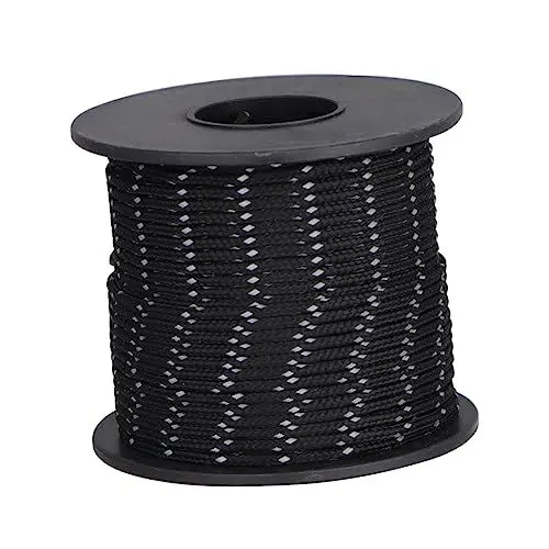 Produktbild: BESPORTBLE 31m Reflektierendes Outdoor-Seil Für Camping Strapazierfähige Wetterfeste Zeltleine Schwarz Als Abspannseil Für Zelte Und Outdoor-aktivitäten