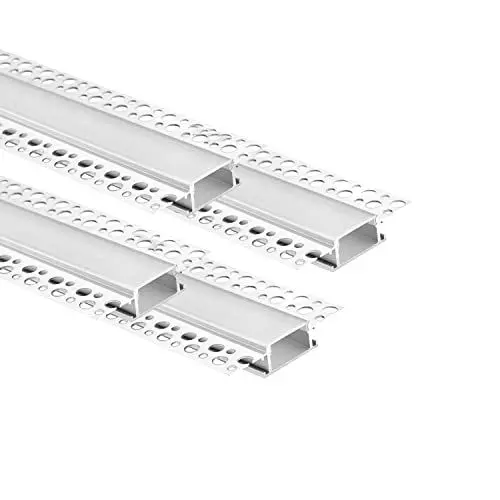 Produktbild: Besseto LED Trockenbau Profil 4 Pack 3.3FT/1 Meter,Trockenbau LED Streifen Aluminium Profil, randlose Einbau LED Profile für 8–27 mm breite LED-Streifen