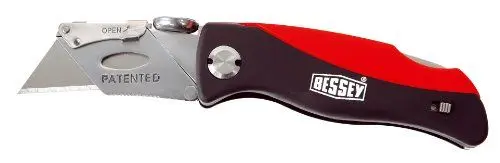 Produktbild: BESSEY Erdi Klingen-Klappmesser mit Kunststoffgriff DBKPH-EU, Silber, Rot, Schwarz