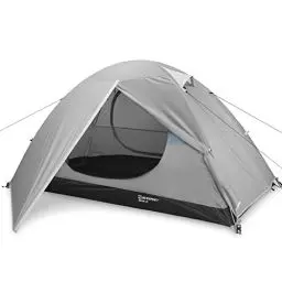 Produktbild: Bessport Zelt 1 & 2 & 4 Personen Ultraleichte, 3-4 Saison Wasserdicht & Winddicht Kuppelzelt, Kleine Packungsgröße, Geeignet für Erwachsene, Wandern, Camping, Outdoor (1 Person- Grau)