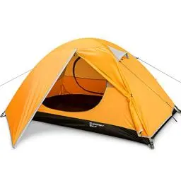 Produktbild: Bessport Zelt 1 & 2 & 4 Personen Ultraleichte Camping Zelte, 3-4 Saison Wasserdicht & Winddicht Kuppelzelt, Kleine Packungsgröße, Geeignet für Erwachsene, Wandern, Outdoor (2 Personen-Orange)