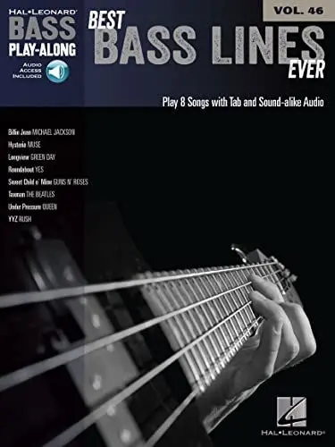 Produktbild: Best Bass Lines Ever (Book & Online Audio): Noten, Download (Audio) für Bass-Gitarre (Bass Play-along, Band 46): Bass Play-Along Volume 46 (Bass Play-along, 46, Band 46)