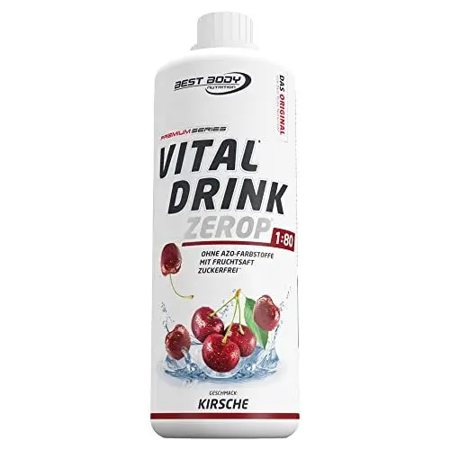 Produktbild: Best Body Nutrition Vital Drink ZEROP® - Kirsche, Original Getränkekonzentrat - Sirup - zuckerfrei, 1:80 ergibt 80 Liter Fertiggetränk, 1000 ml