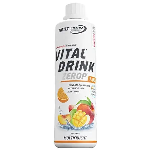 Produktbild: Best Body Nutrition Vital Drink ZEROP® - Multifrucht, Original Getränkekonzentrat - Sirup - zuckerfrei, 1:80 ergibt 40 Liter Fertiggetränk, 500 ml
