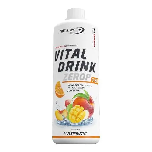 Produktbild: Best Body Nutrition Vital Drink ZEROP® - Multifrucht, Original Getränkekonzentrat - Sirup - zuckerfrei, 1:80 ergibt 80 Liter Fertiggetränk, 1000 ml