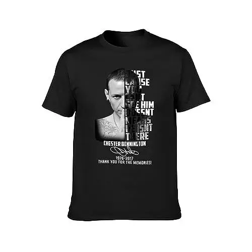 Produktbild: Best Rock Fans of Linkin Park Legend Chester Bennington Music T-Shirt Mens Balck Tees Unisex T-Shirt Black XL