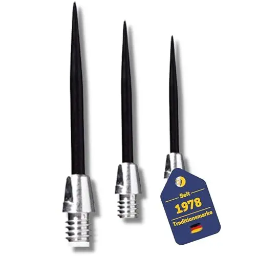 Produktbild: BEST SPORTING 3 Steeldart Spitzen mit 2BA Gewinde I Dart Spitzen Steel für Softdart Pfeile I 37 mm Lange Dartspitzen Steel I stabil & langlebig I Stahlspitzen für Softdart I Dart Zubehör