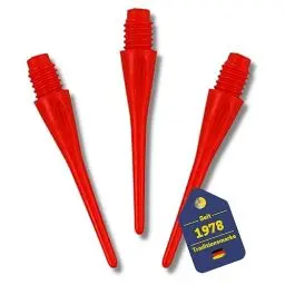 Produktbild: BEST SPORTING Dart Kunststoff-Spitzen aus Nylon für Dartpfeil, 100 Stück Soft Dart, schwarz, weiß oder rot (rot)
