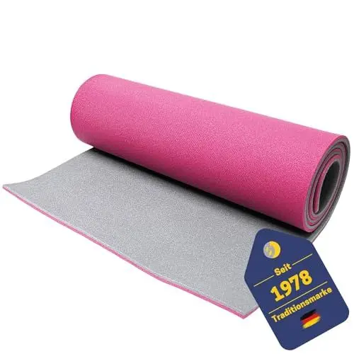 Produktbild: Best Sporting Yoga Matte 200x60x1,3cm I Gymnastikmatte, ideal als Yogamatte, Fitness Matte oder Pilatesmatte I Sportmatte Fitnessmatte rutschfest I Yoga Mat aus schadstoffgeprüftem PE (Pink)