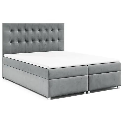 Produktbild: Best for Home Boxspringbett mit Bettkasten Trinity K-6 Bonellfederkern inkl. Topper 160x200 Grau