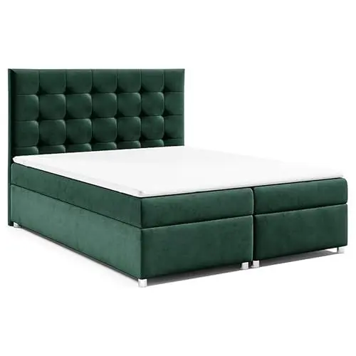 Produktbild: Best for Home | Boxspringbett Trinity K-12 mit Bonellfederkernmatratze H3 & 7 cm PUR-Schaum-Topper | Bettkasten mit Federmechanismus | Boxspringbett 140x200 | Polsterbett | Doppelbett 140x200