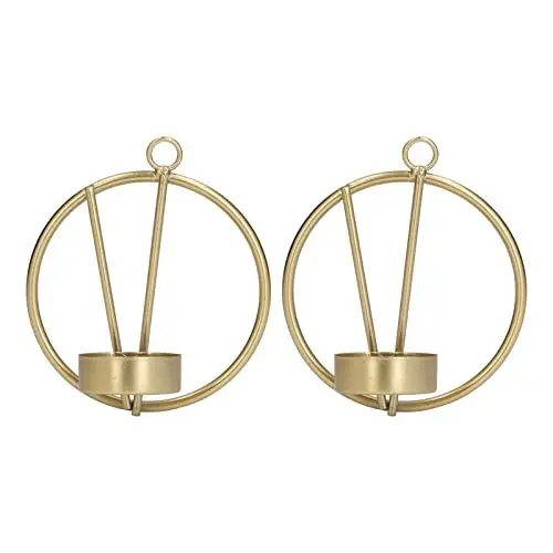 Produktbild: FOLOSAFENAR Moderne minimalistische Wanddekoration, an der Wand befestigter Kerzenhalter, Wandkerzenhalter, Set mit 2 runden Kerzenhaltern für Zuhause, Esstisch, Party