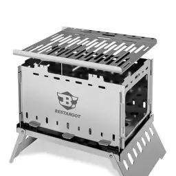 Produktbild: Bestargot Hobo Kocher Camping Holzofen mit Brennerrohr und Feuerfeste Tasche, Tragbarer Campinggrill, Steckbarer Campingkocher für Grillen und Kochen, Outdoor Kocher für Camping Balkon Garten