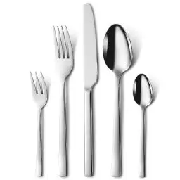 Produktbild: Besteck Set 6 personen, Hunnycook 30-teilig Edelstahl Essbesteck mit Gabel Löffel Messer, Besteckset für Haus/Küche/Restaurant/Outdoor, Hochglanzpoliert, Spülmaschinenfest