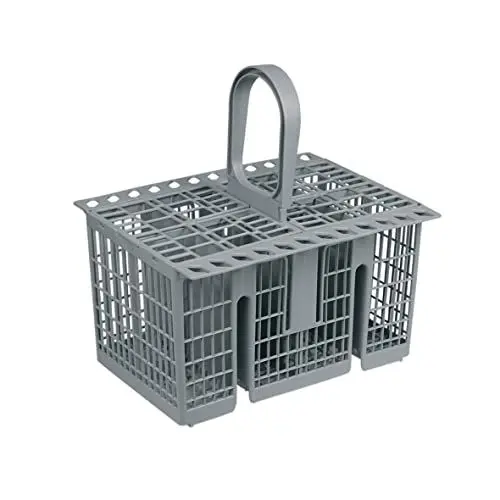 Produktbild: Besteckkorb Korb Kunststoff grau Spülmaschine Geschirrspüler ORIGINAL Indesit C00257140 Whirlpool Bauknecht 482000023046 passend grie2b gie2b aic afe rfc rbc ruc lft ldq lkf lfs lfz lff fdl fdf lbf