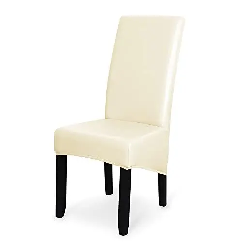 Produktbild: Bestenrose wasserdichte XL Stuhlhussen PU Stuhlbezug 2/4/6 Set Stuhlbezüge Hussen für Stühle Universal Stretch Stuhlbezug für Esszimmer Hochzeit Bankett Party Dekoration