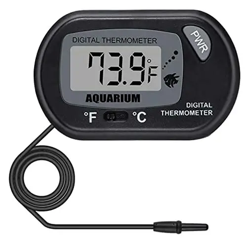 Produktbild: Bestgle Digitales Wasser-Thermometer für Aquarien, mit Saugnäpfen und Sonde, wasserdicht, für Aquarium, Terrarien, Glasbehälter