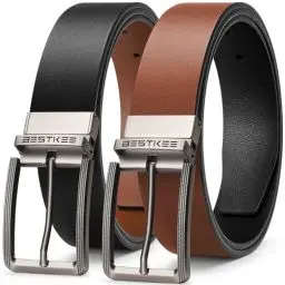 Produktbild: BESTKEE Gürtel Herren, Ledergürtel herren, 35mm Herrengürtel, Männer gürtel, Anzuggürtel, Jeansgürtel für Männer, Ein Gürtel Wendbar Zwei Farben