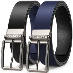 Produktbild: BESTKEE Gürtel Herren, Ledergürtel herren, 35mm Herrengürtel, Männer gürtel, Anzuggürtel, Jeansgürtel für Männer, Ein Gürtel Wendbar Zwei Farben