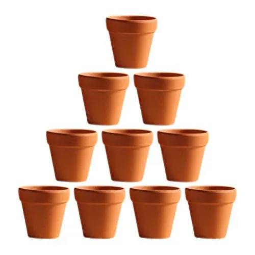 Produktbild: BESTOMZ Tonblumentöpfe, 10 kleine Pflanzgefäße aus Keramik für Kakteen, Blumen, Pflanzen oder zum kreativen Gestalten 1,2 x 1,2 pollici Wie gezeigt