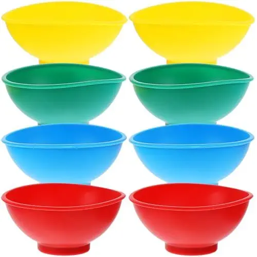 Produktbild: BESTONZON Silikon Mini Prise Schalen Prep Und Sever Schalen Seasoning Bowl Rührschüssel Set von 8, 6.7X6.7X3cm