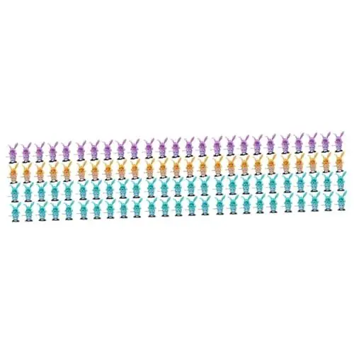 Produktbild: BESTonZON 100 STK Uhrwerk Hase Füller für Osterkörbchen Ostern Uhrwerk Spielzeug kinderspielzeug Spielzeug für Kinder Aufzieh Spielzeug pädagogisches Kaninchenspielzeug Mini Tier