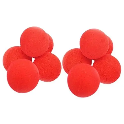 Produktbild: BESTonZON 10St auftriebshilfe schwammkugeln Zaubertrick-Requisiten Bühnenaccessoire Zauberaccessoire Gimmick-Requisite Partyschwammbälle Gimmick-Tricks Klassische Trick-Requisiten rot