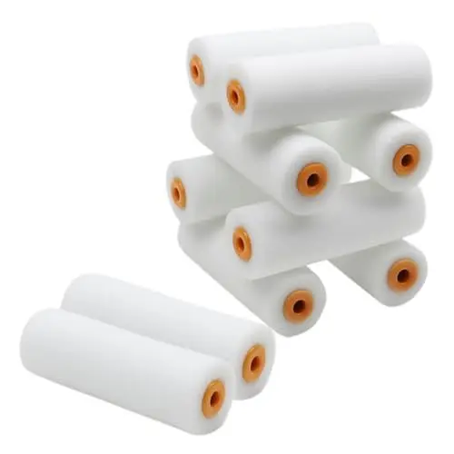 Produktbild: BESTonZON Maler Rollen 10 STK Farbrollerpinsel Schaumstoff-farbroller Farbrollerabdeckung Nachfüllungen Tapetenkleister Wandfarbe Sprühen Farbroller-nickerchen Schwammabdeckungen Für Farbroller Weiß