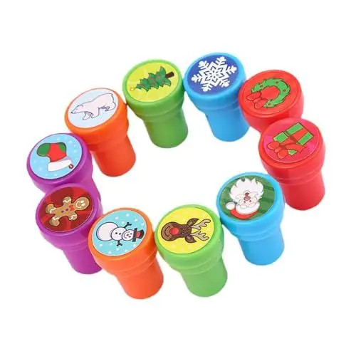 Produktbild: BESTonZON Bezauberndes Weihnachtsstempel-Set Für Kinder 10-teilig Graffiti-zeichenstempel-Spielzeug Wiederverwendbarer Weihnachtsmuster-Stempel Für Kinderbasteln