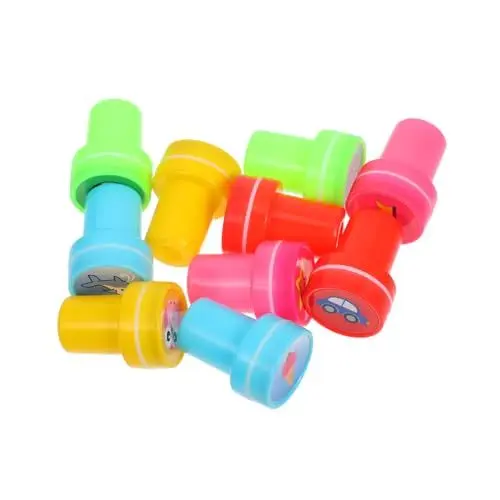 Produktbild: BESTonZON 10-teiliges Set Kinderstempel Stempel Basteln Scrapbook-Stempel Handwerk Machen Stempel Handwerk Briefmarken Stempel Für Das Klassenzimmer Briefmarken Klassenzimmer DIY-Stempel PVC