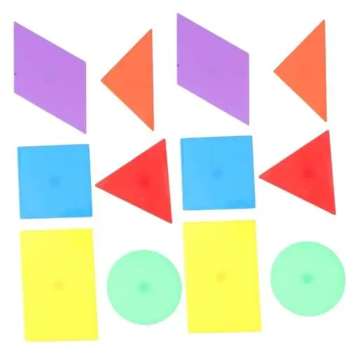 Produktbild: BESTonZON 12 STK Hilfsmittel Für Den Geometrieunterricht Geometrie-demonstrationswerkzeug Magnetische Geometrie-demonstrationsstütze Farberkennungsspielzeug Magnetfliesen Für Kinder Plastik