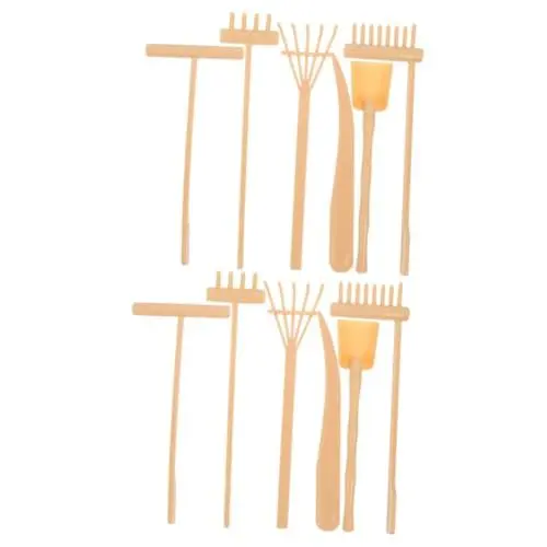 Produktbild: BESTonZON 12 STK Zen-sandtischrechen Sandkasten Rakea Sandtisch-Werkzeug Sarg-Zen-Garten Schreibtisch-Zen-gartengeräte Mini-rechen Für Sandkasten Kinderspielzeug Büro Japan Miniatur Plastik