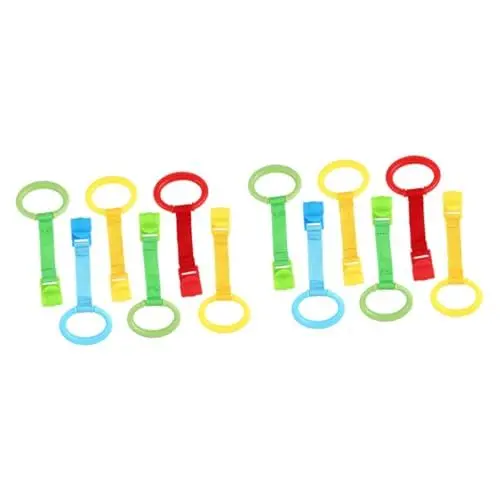 Produktbild: BESTonZON 12 Stk ziehen Babyspielzeug babylauflern Gehhilfen für Babys Spielzeuge Babyzaun Babybetten Babyringe im Fitnessstudio spielen Laufsicherheitsringe für Kleinkinder Hilfs