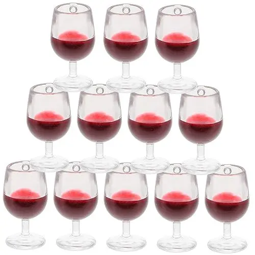 Produktbild: BESTonZON 12 Stück Puppenhaus Weinglas Weingläser Für Mini Mini Weingläser Weinbecher Für Mini Weinbecher Für Puppenhaus Puppen Rotweinkelch Miniatur Weinkelch