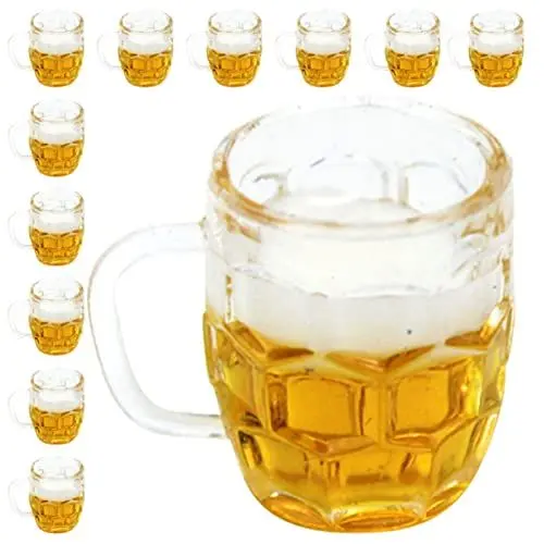 Produktbild: BESTonZON 12St Simulationsbier Mini verzinkte Eimer -Bierflasche Wohnkultur Dekoration Schlafzimmer Ornament Modelle Desktop-Miniaturbecher dekorative Miniaturbecher Getränke Zubehör