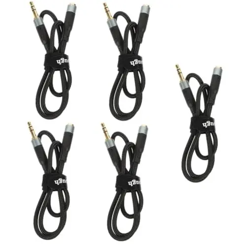 Produktbild: BESTonZON 15 Stk Kopfhörerkabel Audioverbindungskabel Zubehör Für Audiokabel Netzteil-verlängerungskabel Stromversorgungskabel Einfaches Audiokabel Kabel Für Gitarreninstrumente Black Metall