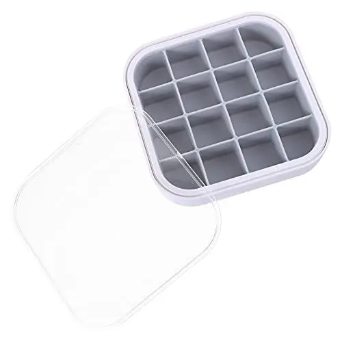 Produktbild: BESTonZON 16 Eiswürfelform Eiswürfelbehälter Basteln Machen Eiswürfelbereiter Eiswürfelbehälter Aus Silikon Mini-eiswürfelbehälter -silikon-eisschale Quadrat Abs Gefrierschrank