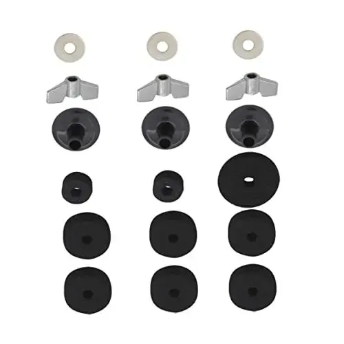 Produktbild: BESTonZON Percussion Drum Zubehör-set 18-teilig Filze Unterlegscheiben Hülsen Flügelmuttern Zur Ständermontage
