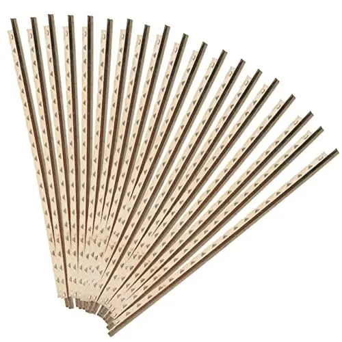 Produktbild: BESTonZON 19 Stück Klassische Gitarrenbünde Gitarren Upgrade Teile Standard Gitarrenbünde Klassische Gitarrenbunddrähte Langlebige Bunddrähte Metallbundlinie Gitarrenzubehör