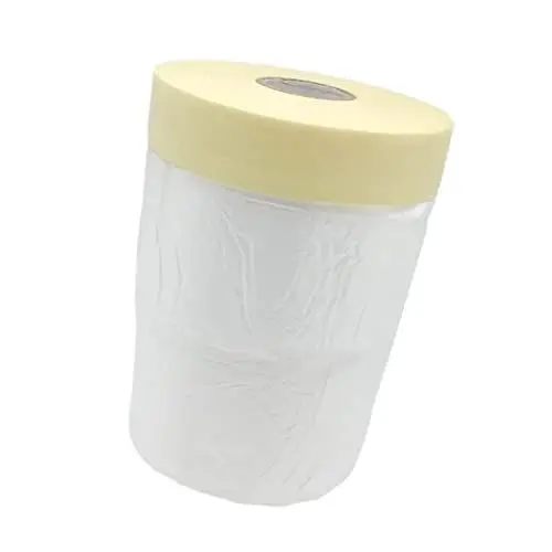 Produktbild: BESTonZON 1Stk Abdeckfolie 240 cm breit und 15 Meter lang Beschlagen der Fächerdüse Fahrzeugglasfolie Lackfolie bettwäsche Schutzfilm Abdeckband Wagen Klebeband Malutensilien Sprühfarbe Weiß