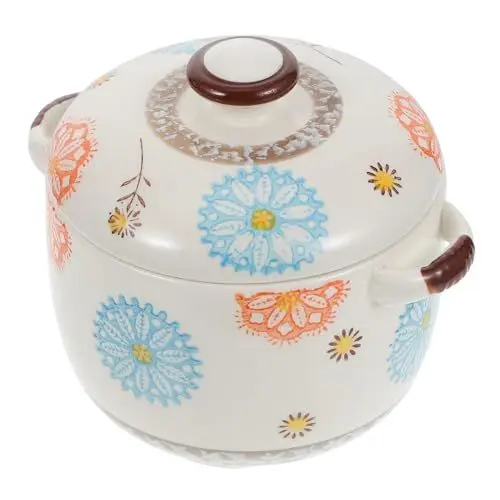 Produktbild: BESTonZON 1Stk Dessertschale keramische Kochgeschirr Schmortopf küchenarmatur kitchen accessories Milchwärmer Behälter für Lebensmittel Küchenversorgung Küchengeschirr Creme Keramik
