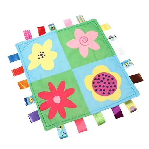 Produktbild: BESTonZON 1Stk beruhigendes Handtuch babydecke mit etiketten quadratische Decke spieldecke spielzeughandys für babys toy Plüschdecke Schmusedecken Kann importiert werden Schal